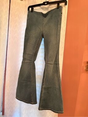 Free people penny pull on Jean flares